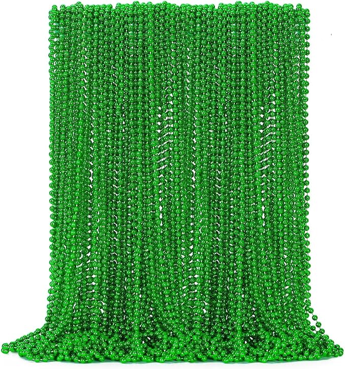 12PCS St Patricks Day Necklace, St Patricks Day Beads Necklace Accessory Set, Mardi Gras St Patricks Costumes Necklaces, Festive Accessories for Mardi Gras St. Patricks Parade Decorations