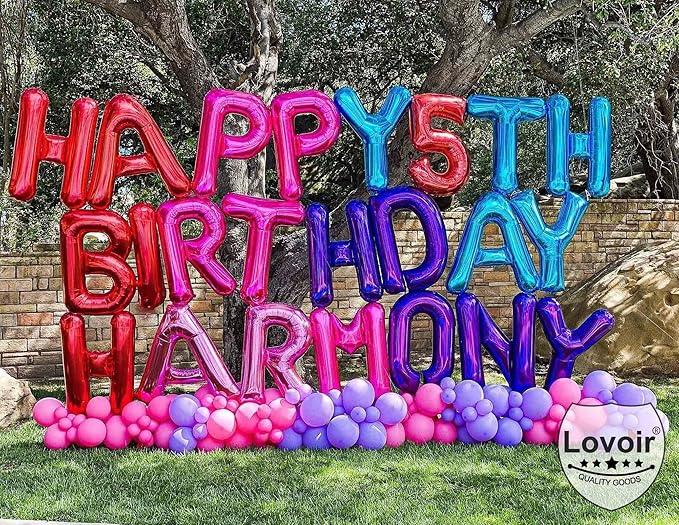 Lovoir 40 Inch Large Red Letter V Balloons Big Size Jumbo Mylar Foil Helium Balloon for Birthday Party Celebration Decorations Alphabet Red V