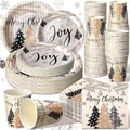Hsei 250 Pcs Christmas Tree Plates and Napkins Party Decorations Disposable Tableware Sets Baby Shower Birthday Party Supplies Serves 50 Guests Dinnerware Bridal Baby Shower Favors