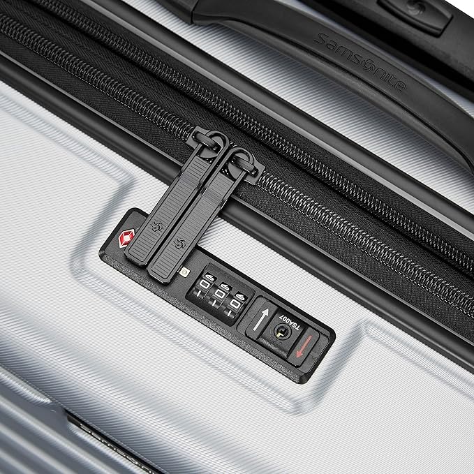 Samsonite Omni 2 Pro Hardside Expandable Luggage with Spinner Wheels, PRO 2PC SET (CO/M), Arctic Silver