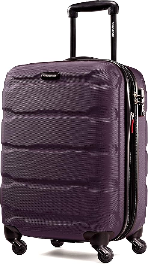 Samsonite Omni PC Hardside Expandable Luggage with Spinner Wheels, Purple, 3-Piece Set (20/24/28)