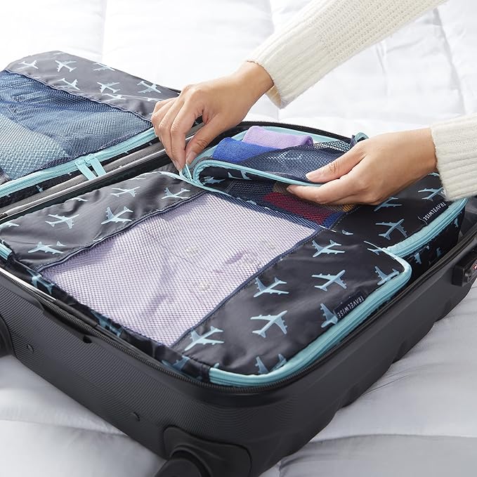 TravelWise Packing Cubes, Navy Airplanes, Set (5262367)