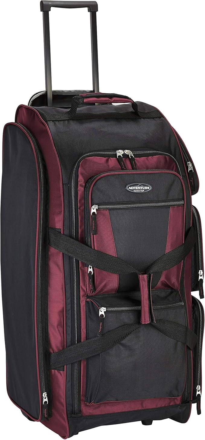 Travelers Club Xpedition 30 Inch Multi-Pocket Upright Rolling Duffel Bag