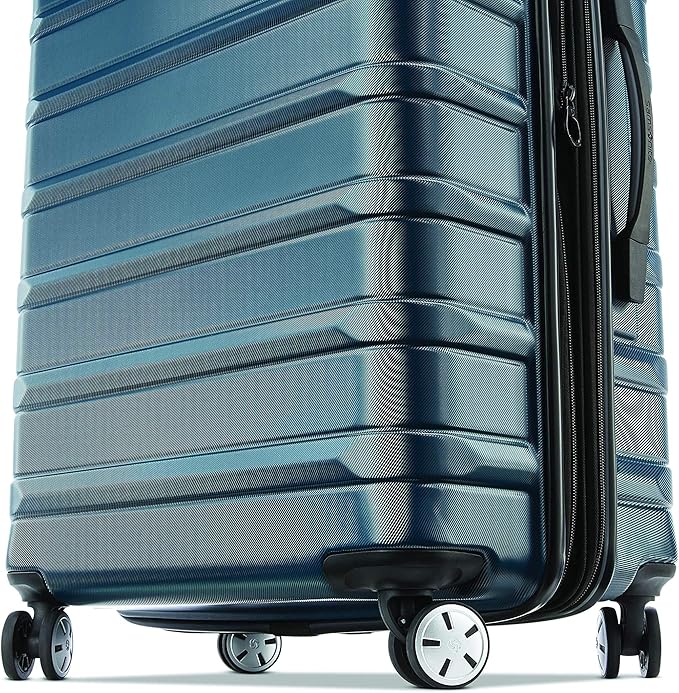 Samsonite Omni 2 28-Inch Large Checked Hardside Luggage with 360° Spinner Wheels - Scratch Resistant Hardshell - TSA Lock - Expandable Polycarbonate Shell for Lightweight Travel - Nova Teal