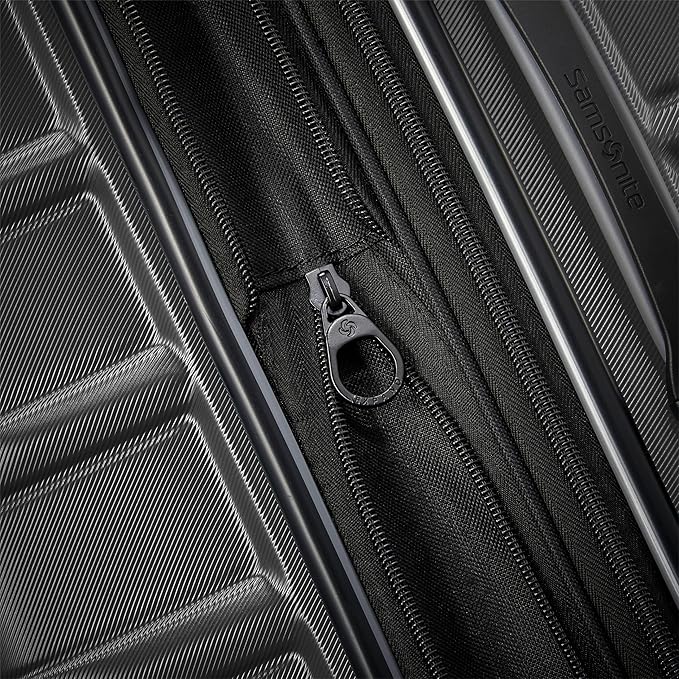Samsonite Omni 2 Hardside Expandable Luggage with Spinner Wheels, 2-Piece Set (19/24), SOLID CHARCOAL